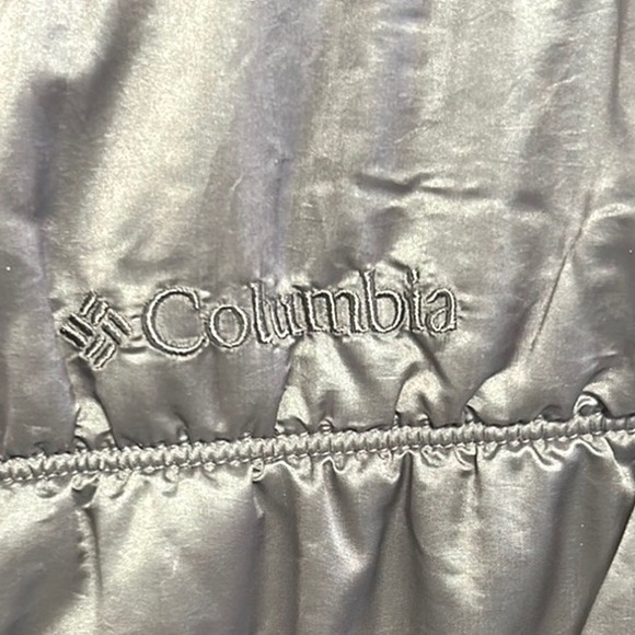 Columbia Omni Heat Women Gray Puffer Vest Full Zip Lightweight Insulated Size L - Picture 2 of 6